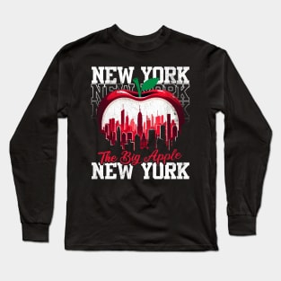 New York The Big Apple Long Sleeve T-Shirt